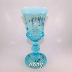 131/2712 Fenton'Grapes' Aqua Blue Opalescent Rim Carnival Glass Compote