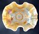 1920's Marigold Iridescent Carnival Glass. Opaline Footed Bowl, 24X16 CMS