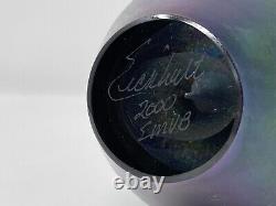 2000 Robert Eickholt Fountain Art Glass Egg Paperweight 5.25 Iridescent Colors
