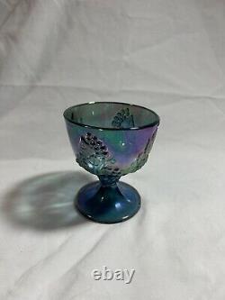 21 COUNT RARE Vintage Indiana Harvest Grape Iridescent Blue Carnival Glass LOT