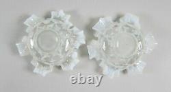 4pc Collection EAPG Northwood Opaline Brocade/Spanish Lace Bowls Large&Small