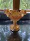 ANTIQUE Imperial Twins Marigold Iridescent Carnival Glass Fruit Bowl WithBase 9.5