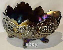 Antique 1910 Northwood Amythest Carnival Glass Decorative Bowl
