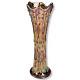 Antique April Showers Iridescent Vase Amethyst Carnival Glass