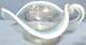 Antique Dugan White Opalescent Glass Nappy Bowl with Handle Holly & Berry