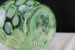 Antique Fenton Glass Green Opalescent Coin Spot/Dot Optic Water Pitcher