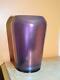 Art Glass Vase 5.5 Purple / Amethyst Iridescent Carnival antique art deco era