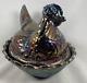 Beautiful Vintage Fenton Iridescent Carnival Glass Nesting Hen 6.25 Tall