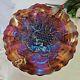 Bowl Carnival Glass Electric Blue Fenton Imperial Multicolor Iridescent 8.5-READ