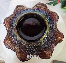 Bowl Carnival Glass Electric Blue Fenton Imperial Multicolor Iridescent 8.5-READ