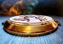 CARNIVAL GLASS PLATE EDVIN by ELME OF SWEDEN MARIGOLD AMBER IRIDESCENT EUROPEAN