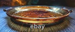 CARNIVAL GLASS PLATE EDVIN by ELME OF SWEDEN MARIGOLD AMBER IRIDESCENT EUROPEAN