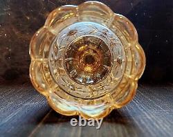 CARNIVAL GLASS RING OF FLOWERS BY ROSICE CZECHOSLOVAKIA vase circa 1920s MINT