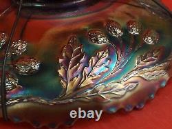 Carnival Glass. Beautiful Opalescent Glass Cup. Around 1900. Peacock & Vineyard