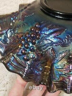 Carnival Glass Bowl Amethyst 10 1/2 Iridescent Imperial/Fenton/Dugan Unknown