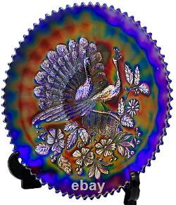 Carnival Glass Bowl Peacock on the Fence Design by Northwood U. S. A