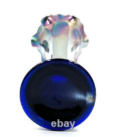 Carnival Glass Dark Blue Amethyst Vase by Fenton U. S. A. C. 1920