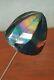 Carnival Glass Faceted Dome Iridescent Black Vintage Hatpin
