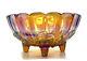Carnival Glass Fruit Bowl Marigold/Purple Iridescent Indiana Glass. U. S. A
