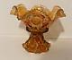 Carnival Glass Marigold Imperial Punch Bowl and Base Hobster and Arches Ruffled