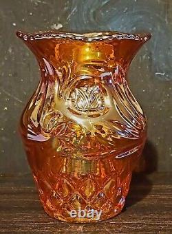 Carnival Glass Marigold Riihimaki Western Thistle Vase Great Iridescence Htf