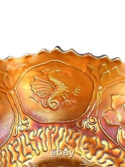 Carnival Glass Master Bowl Marigold Dragon & Lotus Design by Fenton 1915/1920