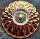 Carnival Glass Plate Stella By Eda Marigold Gorgeous Iridescence Htf Mint