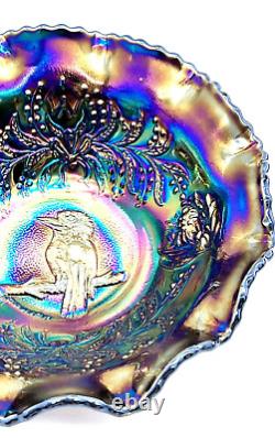 Carnival Glass Small Bowl Amethyst Design Made in Australia 1924