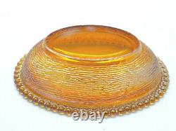 Carnival Glass Vintage Lidded Chicken Dish Marigold Iridescent Indiana Glass