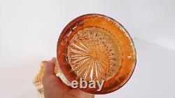 Enormous 19 1/4 IMPERIAL RIPPLE Marigold Carnival Glass Funeral Vase RARE