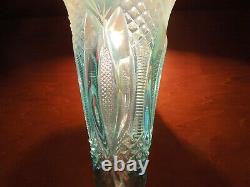 Fenton Aqua Opalescent Carnival Glass 100 yr. Anniversary Vase 2007