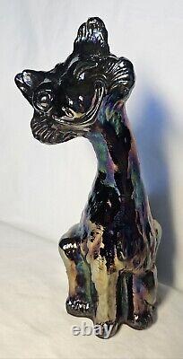 Fenton Art Glass Amethyst Carnival Glass 11 Inch Alley Cat