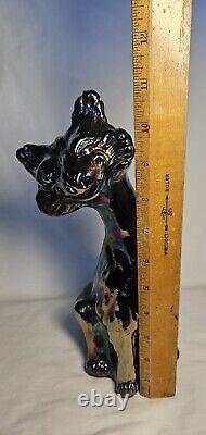 Fenton Art Glass Amethyst Carnival Glass 11 Inch Alley Cat