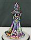 Fenton Art Glass Bridesmaid-Plum Opalescent Carnival-Painted Butterfly S Jackson