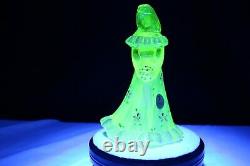 Fenton Art Glass Bridesmaid-Topaz Opalescent Carnival-Hand Painted