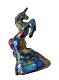 Fenton Blue Iridescent Carnival Glass Unicorn Figurine 5.4 Tall