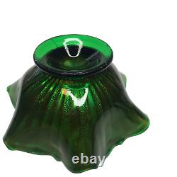 Fenton Carnival Glass Green Bowl, Small Glass, Iridescent 5 Diameter