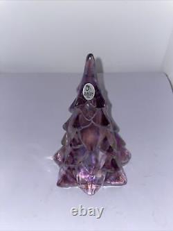 Fenton Christmas Tree Carnival Glass Iridescent 7 tall With Tag Free Shipping