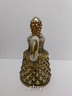 Fenton For Levay Aqua Gold Opalescent Carnival Hobnail Glass Cruet Read