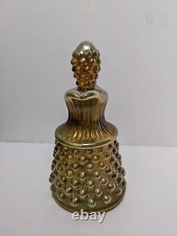 Fenton For Levay Aqua Gold Opalescent Carnival Hobnail Glass Cruet Read