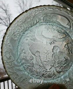 Fenton GARDEN OF EDEN Carnival Glass PLATE opalescent