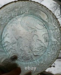 Fenton GARDEN OF EDEN Carnival Glass PLATE opalescent