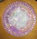 Fenton Glass Farmyard Pink Opalescent Carnival Plate For Singleton Bailey