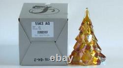 Fenton Gold Iridescent Carnival 7-1/2 Stylized Christmas Tree With Box