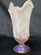 Fenton Handkerchief Vase Champagne Opal/Carnival Glass Lilly of The Valley