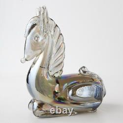 Fenton Iridescent Carnival Glass Horse Figurine