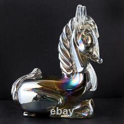 Fenton Iridescent Carnival Glass Horse Figurine