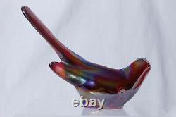 Fenton Iridescent Oil Slick Carnival Glass Bird of Happiness Figurine
