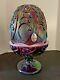 Fenton Lily of the Vallwy Purple Carnival Opalescent Fairy Lamp