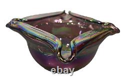 Fenton Purple DRAPE IRIDESCENT Carnival FAIRY LAMP Light SIGNED MAKE OFFER